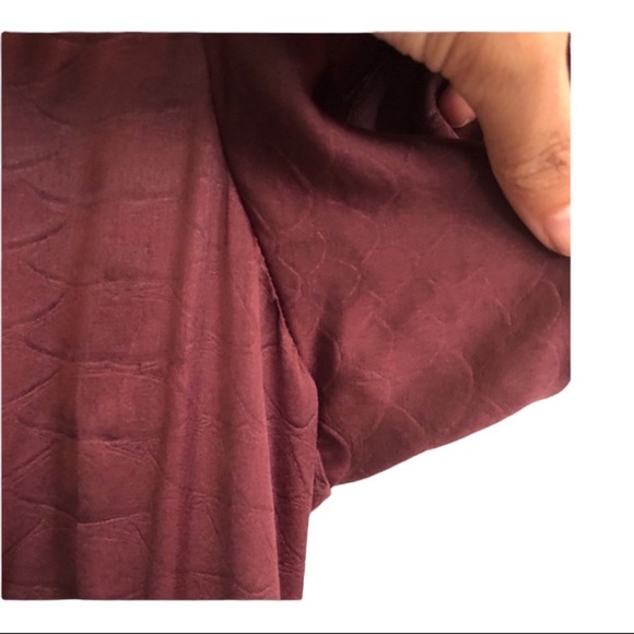 sea new york maroon simone snake satin midi dress - Picture 13 of 13